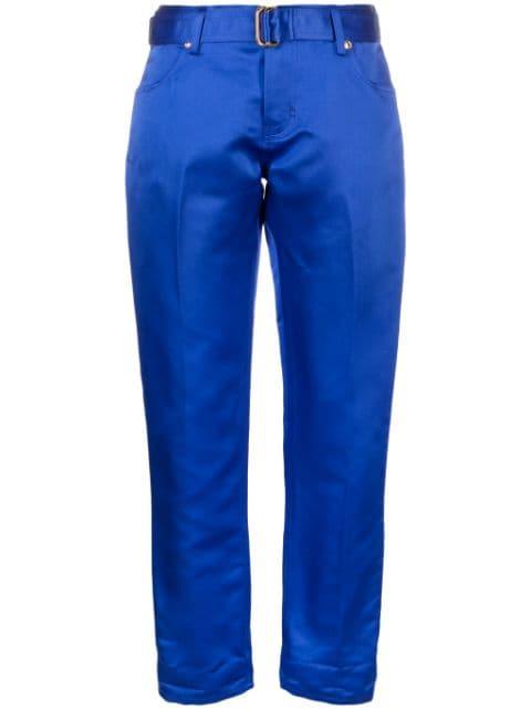 cropped silk satin trousers by TOM FORD