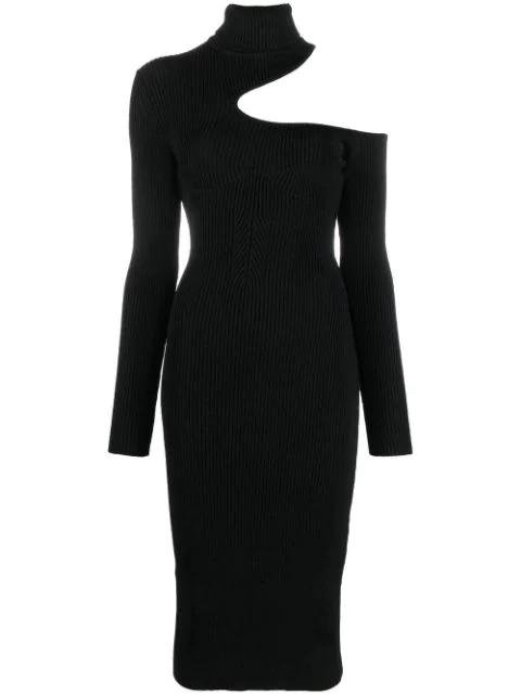 cut-out detail knitted dress by TOM FORD