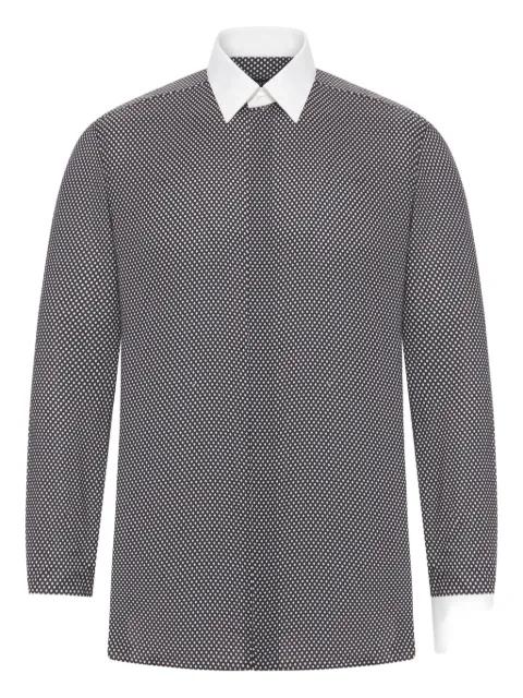 diamond-pattern cotton shirt by TOM FORD