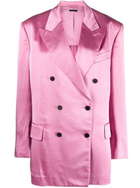 double-breasted long-sleeve blazer by TOM FORD