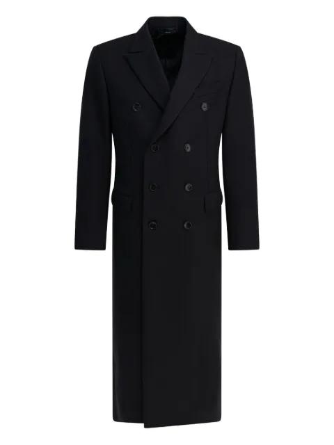 double-breasted notched coat by TOM FORD