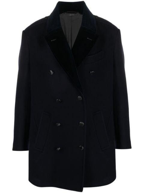 double-breasted wool peacoat by TOM FORD