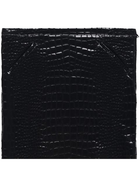 embossed crocodile-effect leather skirt by TOM FORD