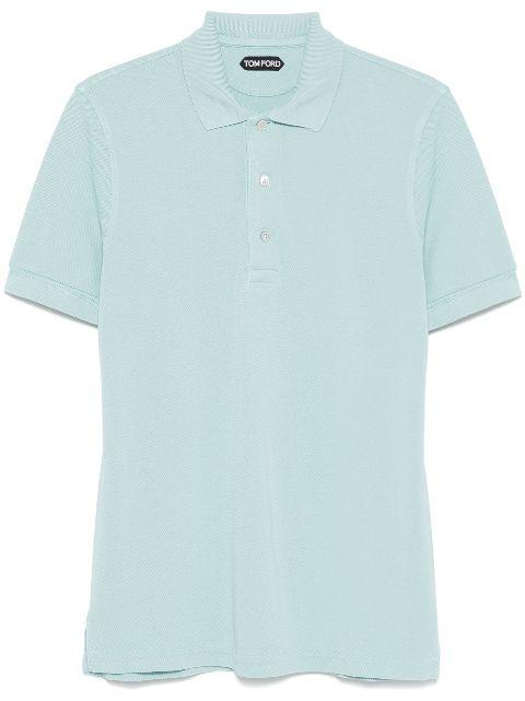 embroidered-logo polo shirt by TOM FORD