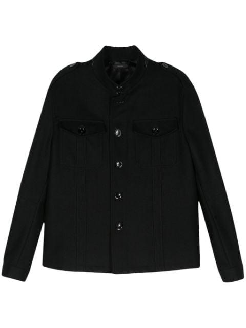 felted stand-up collar jacket by TOM FORD