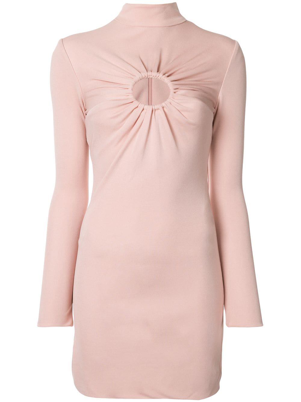 gathered detail fitted dress by TOM FORD