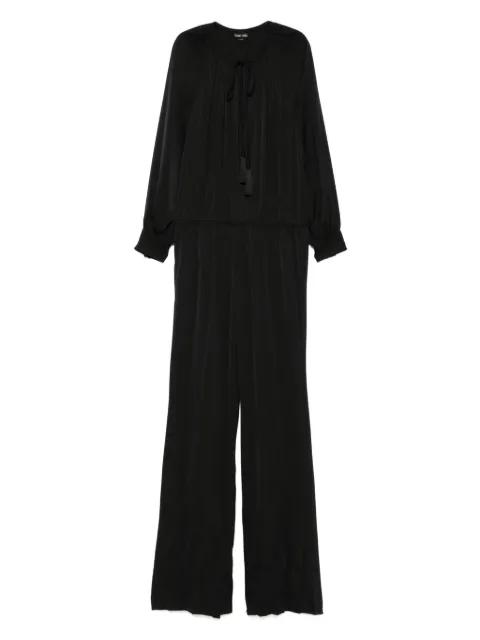 gathered long-sleeve jumpsuit by TOM FORD