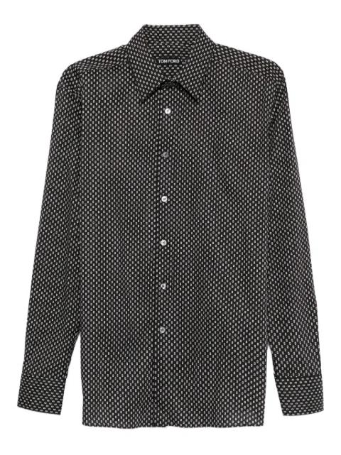 geometric-print shirt by TOM FORD