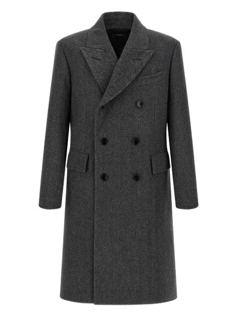 herringbone double-breasted coat by TOM FORD