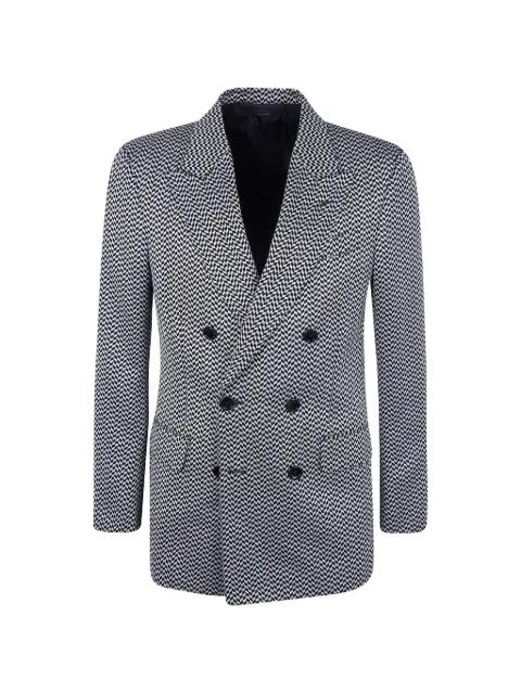 herringbone double-breasted jacket by TOM FORD