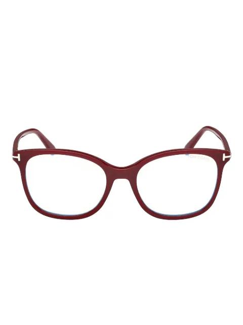 hinge-detail round glasses by TOM FORD