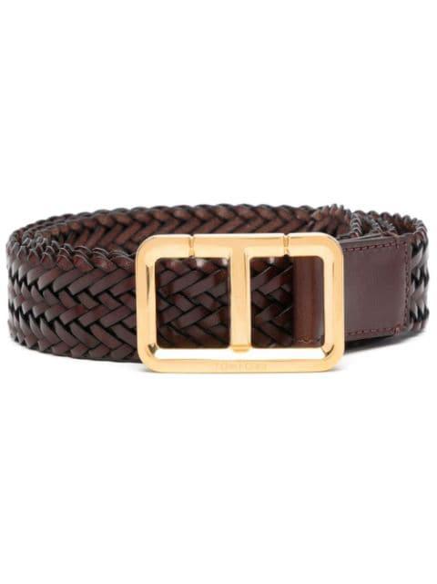 interwoven leather belt by TOM FORD