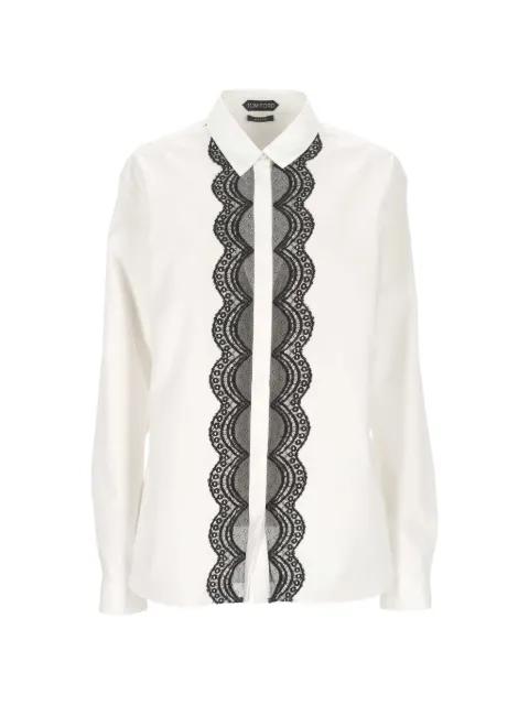 lace-detail shirt by TOM FORD