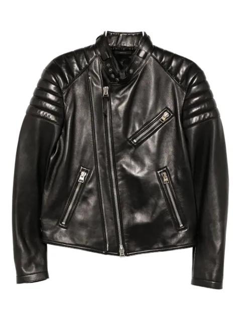 leather biker jacket by TOM FORD