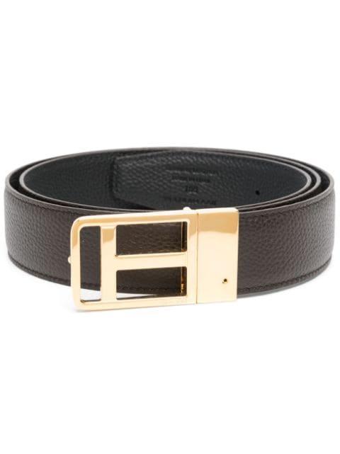 leather buckle belt by TOM FORD