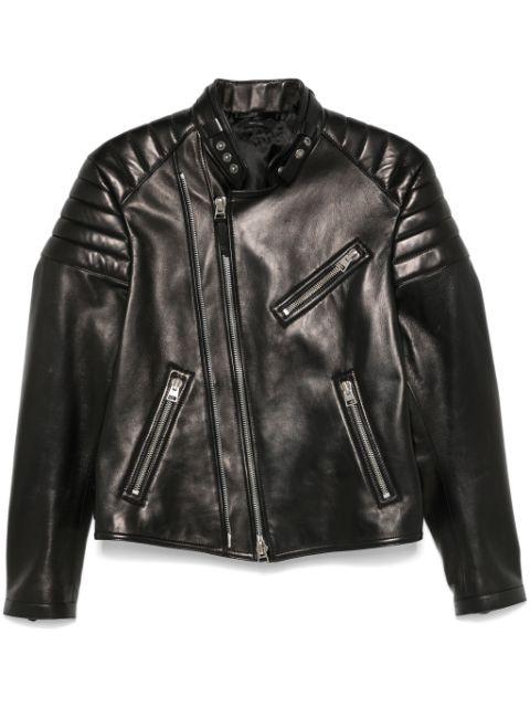 leather zipped biker jacket by TOM FORD
