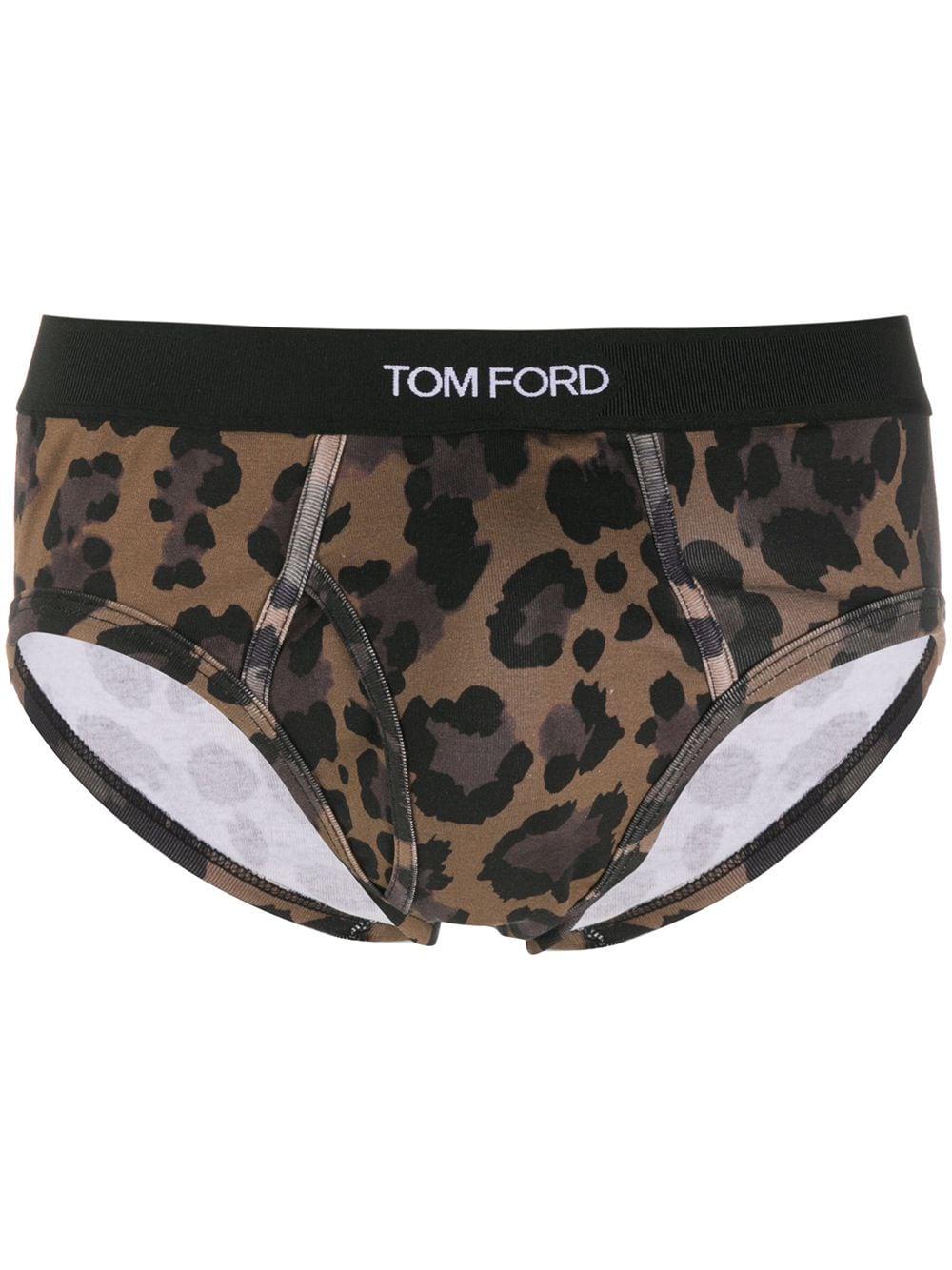 leopard cotton briefs by TOM FORD