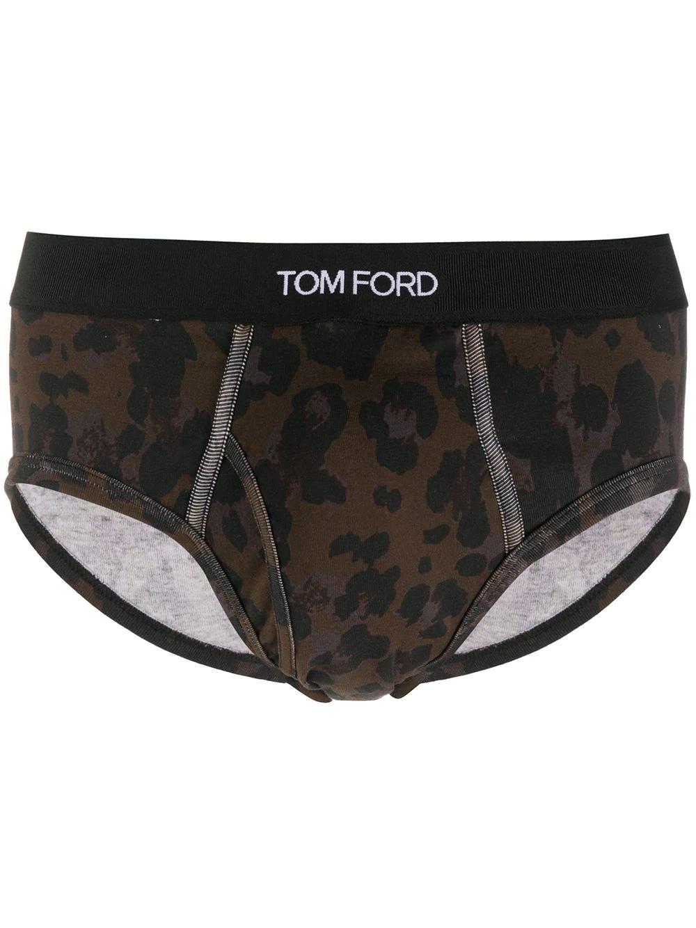 leopard cotton briefs by TOM FORD