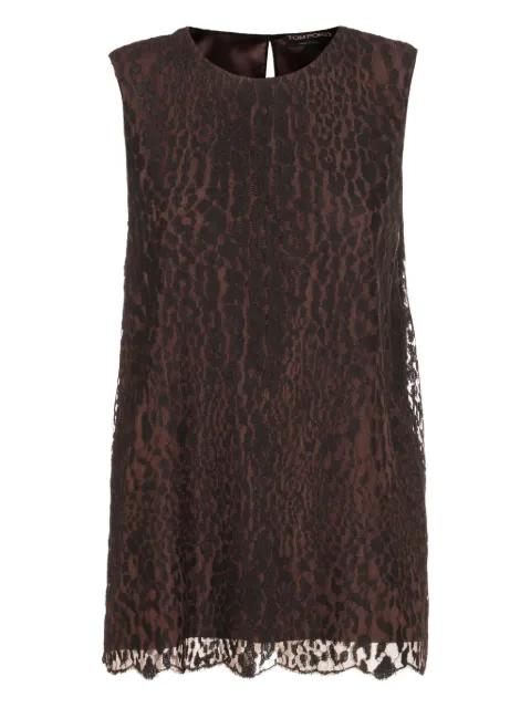 leopard-lace top by TOM FORD