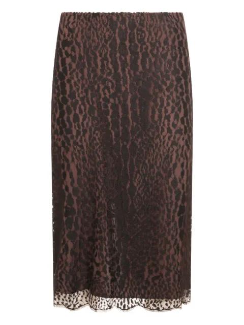 leopard-print lace skirt by TOM FORD
