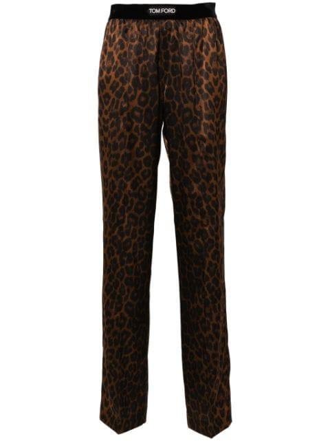 leopard-print silk pyjama bottoms by TOM FORD