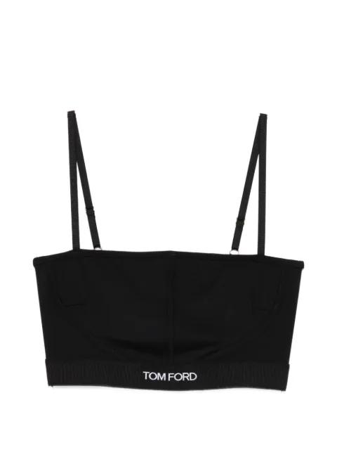 logo-band square-neck bra by TOM FORD
