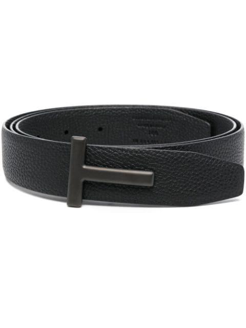 logo buckle leather belt by TOM FORD