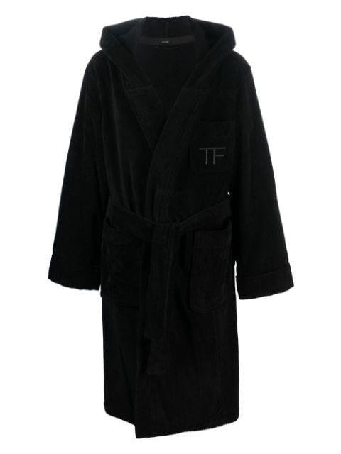 logo-embroidered bath robe by TOM FORD