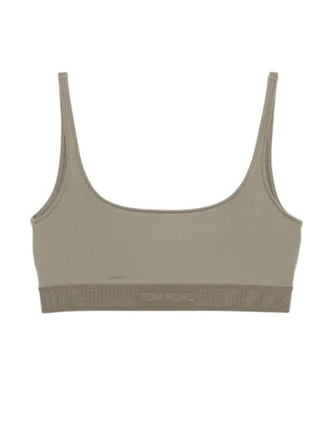 logo-embroidered bra by TOM FORD