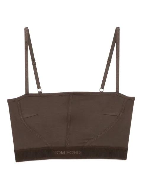 logo-embroidered tank top by TOM FORD