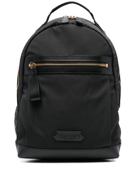 logo-patch backpack by TOM FORD