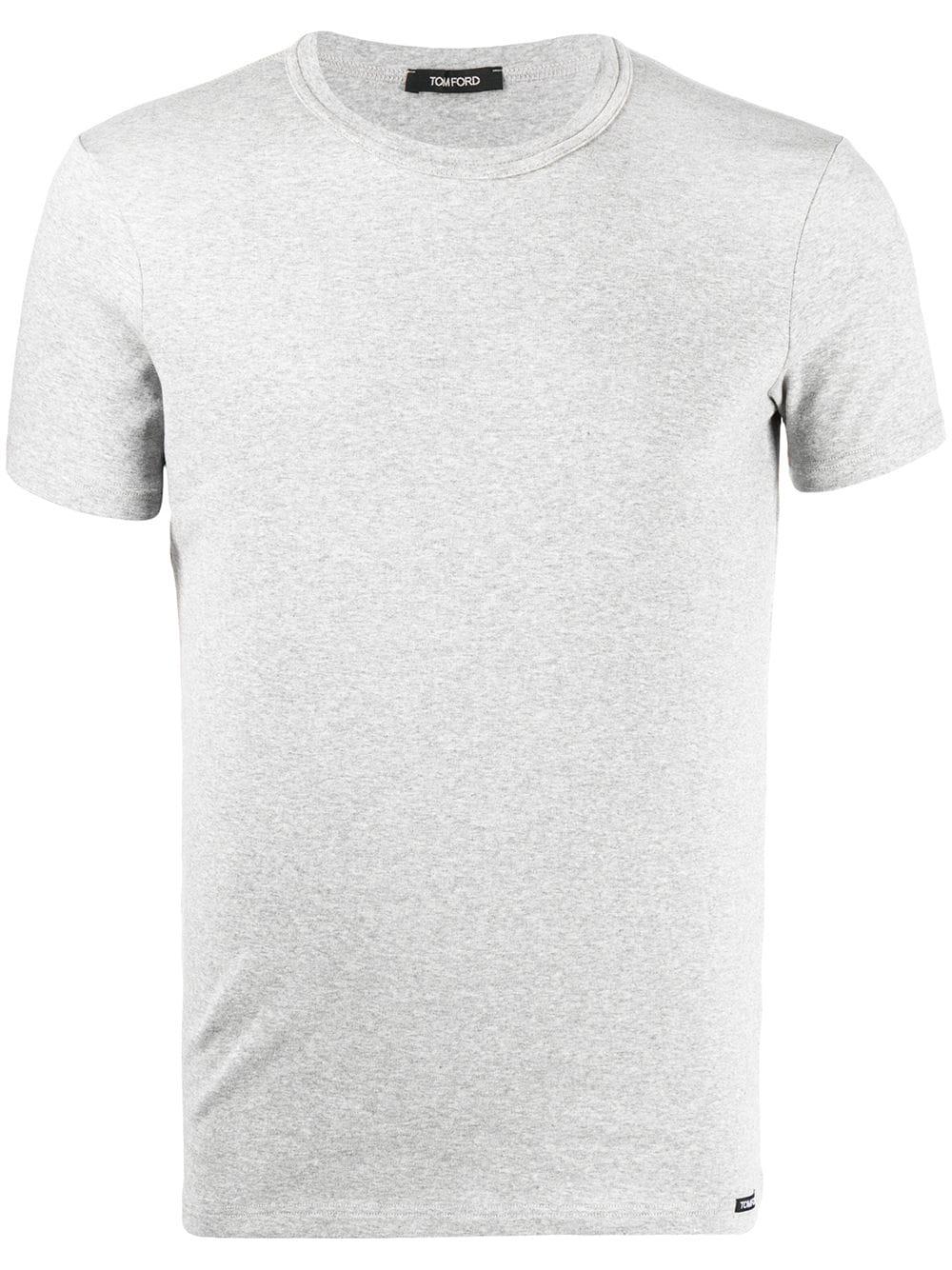 logo patch crew neck T-shirt by TOM FORD
