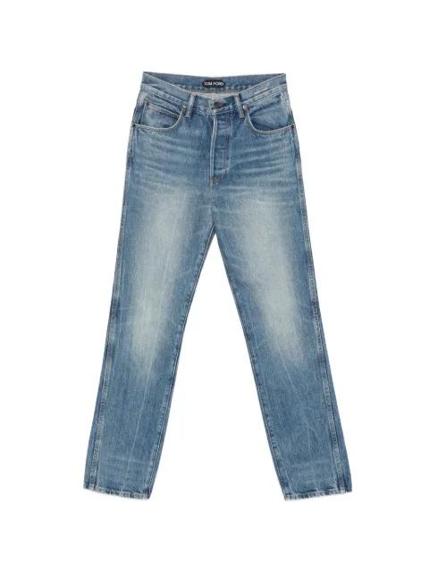 logo-patch jeans by TOM FORD