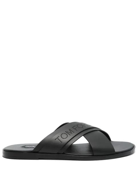 logo-perforated slides by TOM FORD