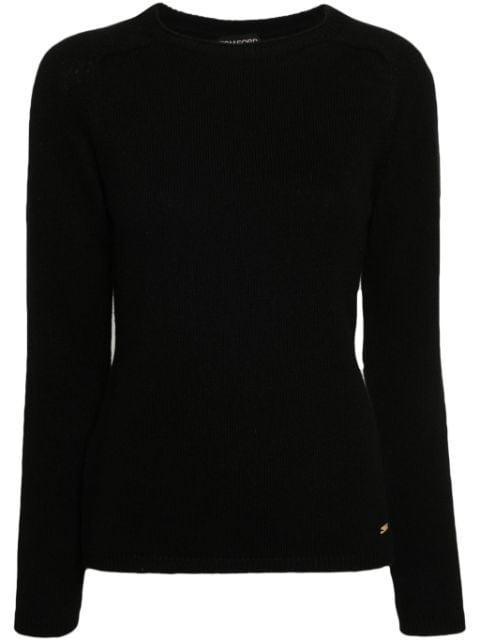 logo-plaque cashmere jumper by TOM FORD