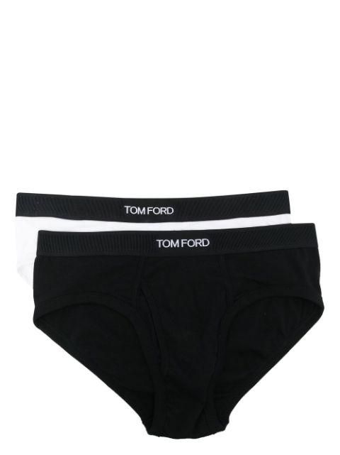 logo-print cotton briefs by TOM FORD