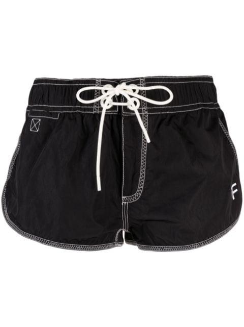 logo-print drawstring shorts by TOM FORD