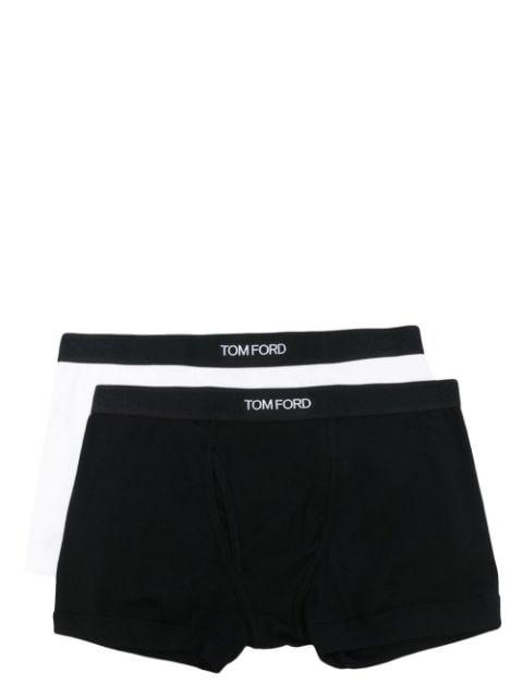 logo-tape detail boxers by TOM FORD