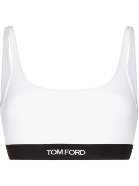 logo-underband bralette top by TOM FORD