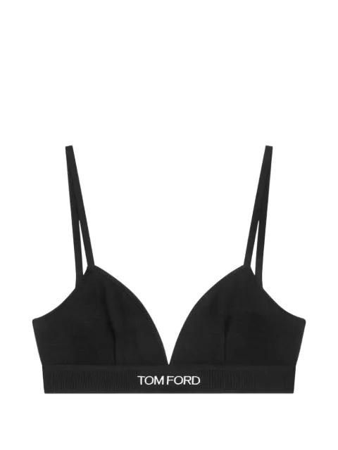 logo-underband triangle bra by TOM FORD