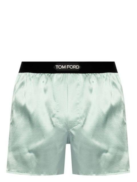 logo-waistband satin boxers by TOM FORD