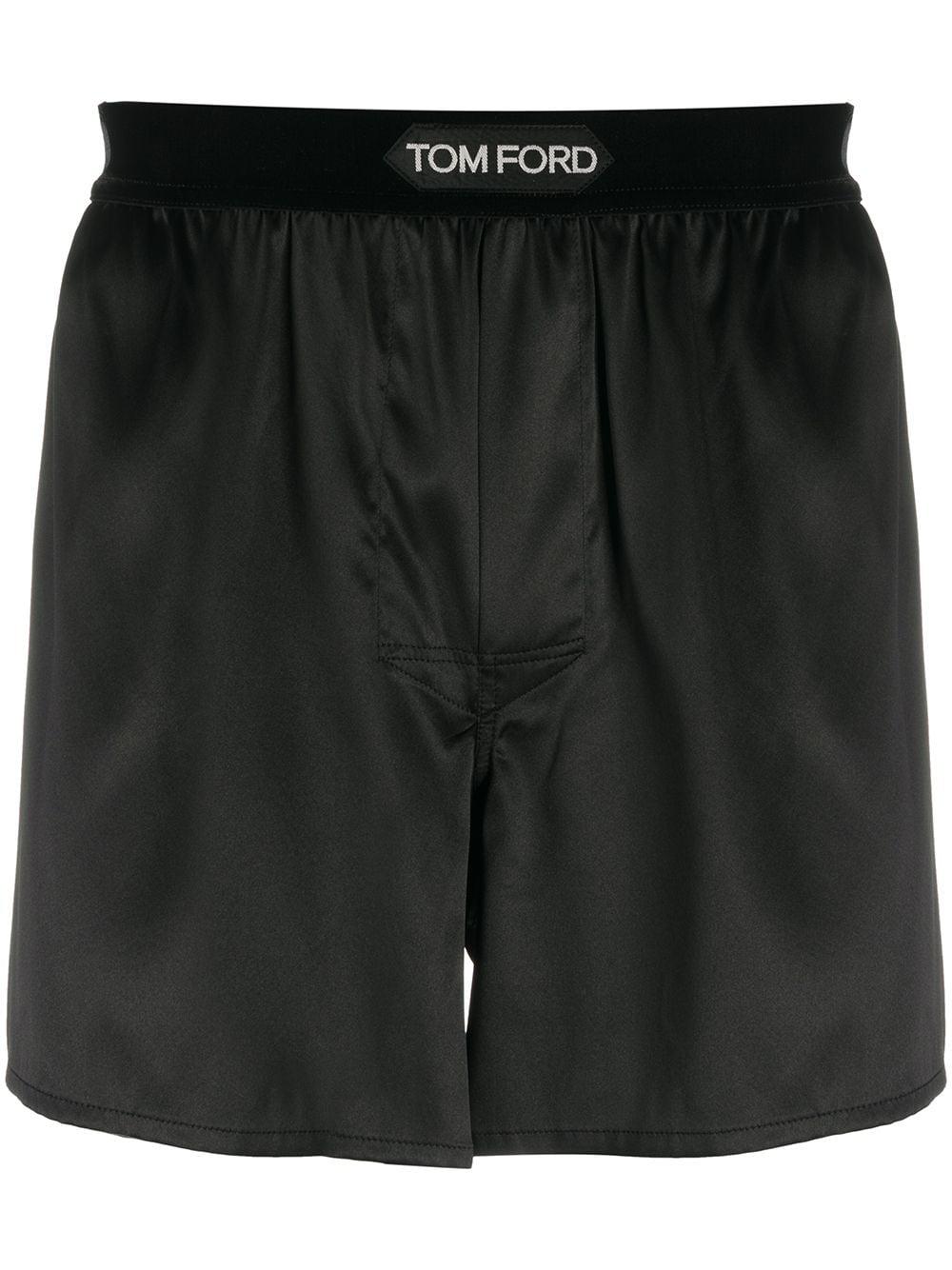 logo-waistband silk boxers by TOM FORD