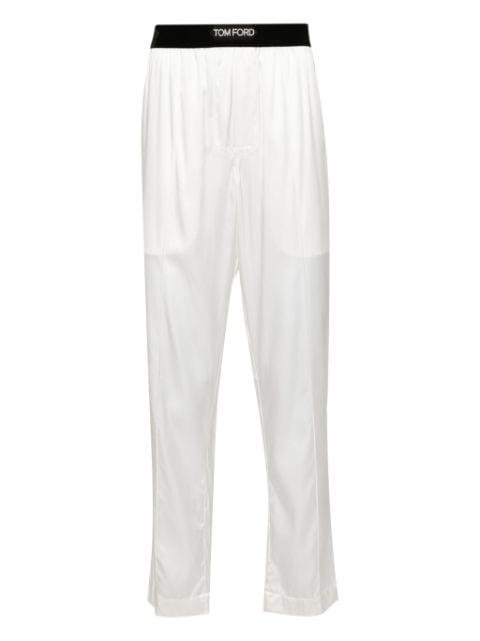 logo-waistband silk pajama trousers by TOM FORD