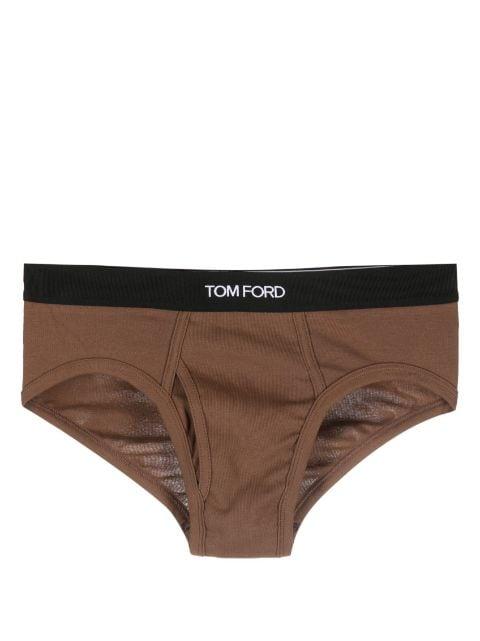 logo-waistband stretch-cotton briefs by TOM FORD