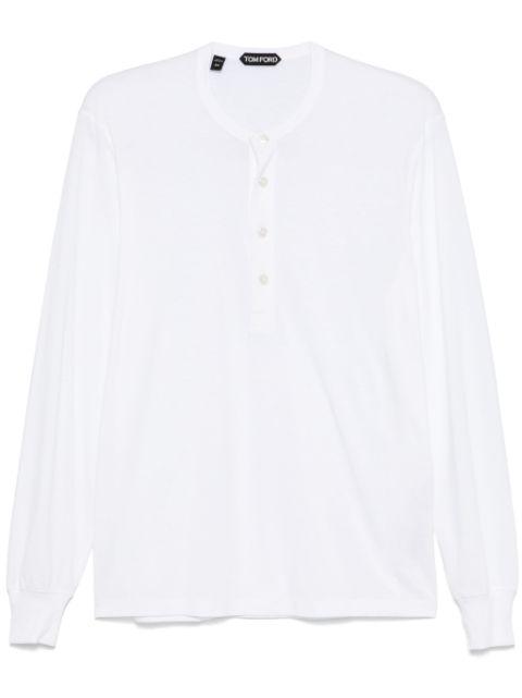 long-sleeve Henley T-shirt by TOM FORD