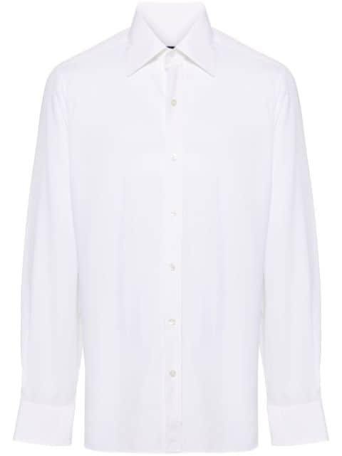 long-sleeve lyocell blend shirt by TOM FORD