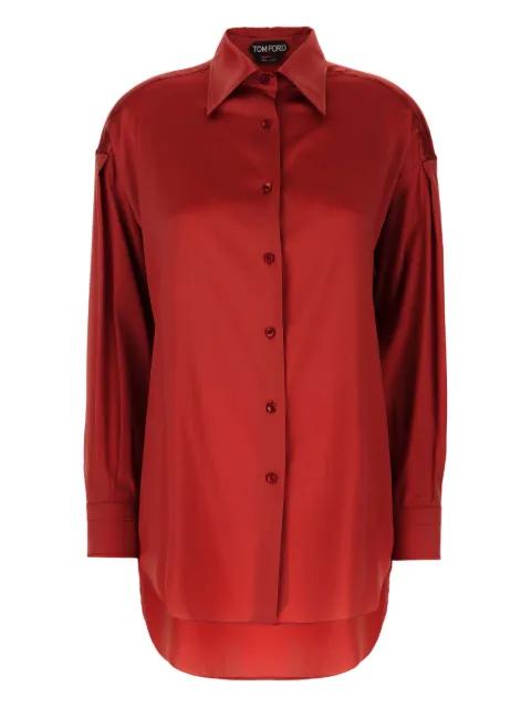 long-sleeve silk shirt by TOM FORD