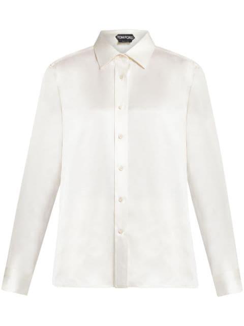 long-sleeve silk shirt by TOM FORD