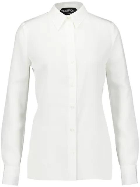 long-sleeved satin-weave shirt by TOM FORD