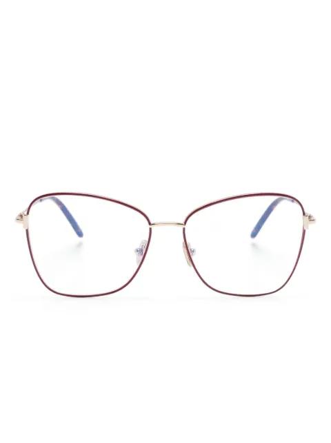 metal oversize-frame glasses by TOM FORD